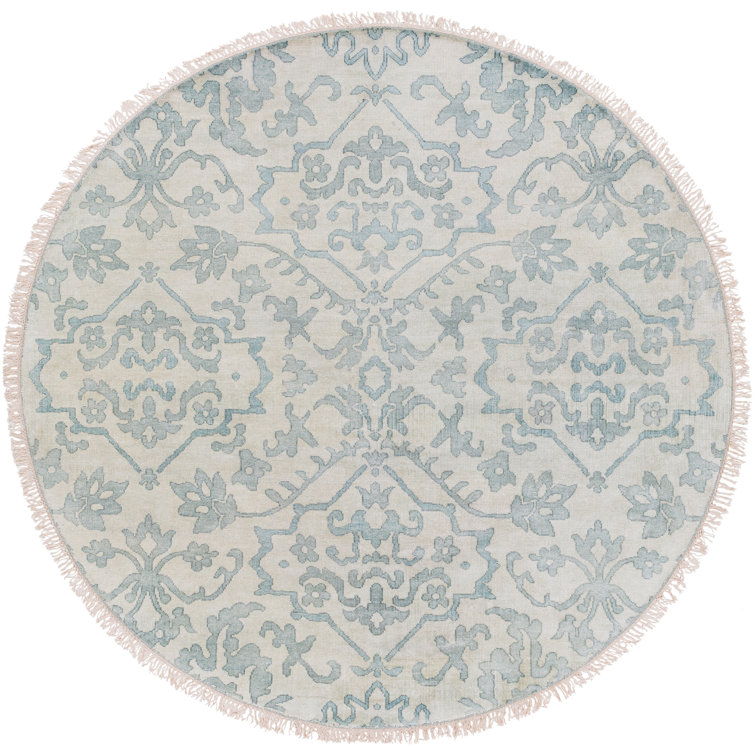 Hillcrest Hand Knotted Wool Damask Area Rug