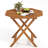  35.5'' Solid Wood Patio Dining Table w/1.97'' Umbrella Hole Slatted Tabletop