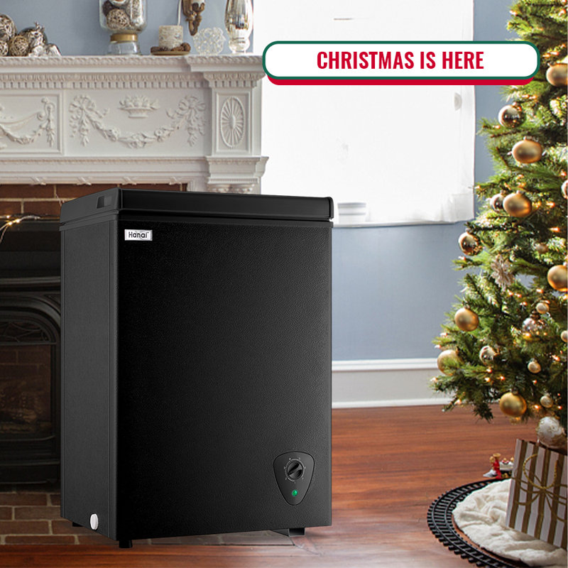 WANAI Deep Small Chest Freezer 3.0 Cu.Ft, Black