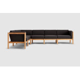 Haven 6-Piece Teak Outdoor Sectional with Sunbrella Cushions