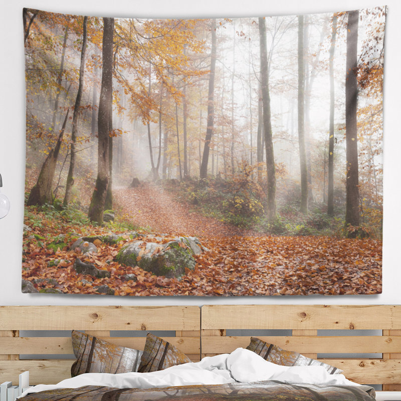 Photographie de paysage, forêt d'automne en Allemagne, tapisserie, H 50 po x l 60 po