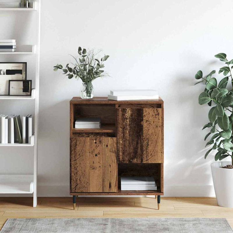 Sideboard Modern Storage Cabinet Home Furniture Rectangular Wooden, Old Wood