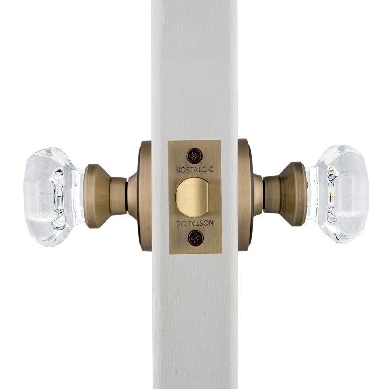 Classic Rosette with Waldorf Door Knob, 2-3/4”, Antique Brass