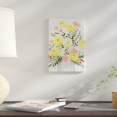 « rosé bouquet i », reproduction sur toile