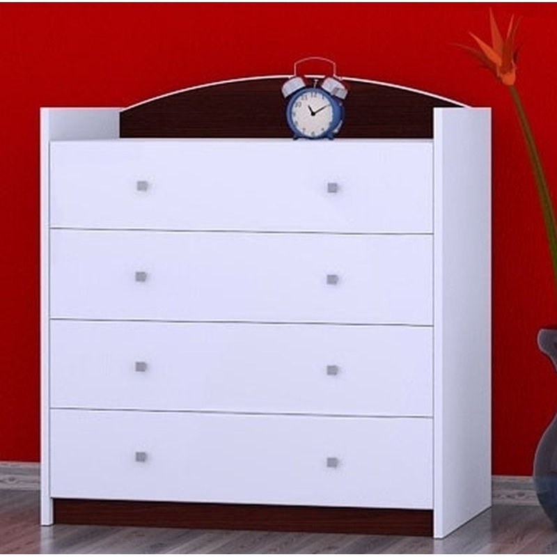 Nicklas 4 Drawer Chest, Dark Brown