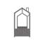 Lit simple en bois et velours, gris-136990949