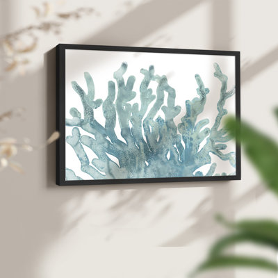 Blue Macro Coral III - Reproduction encadrée - Restickable