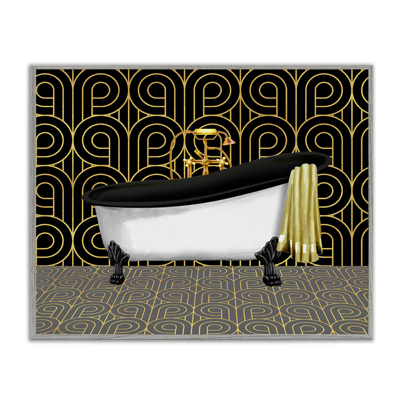 Estampe numérique pour salle de bain de style déco, design par Conrad Knutsen, H 11 po x l 14 po, Estampe numérique Farmhouse