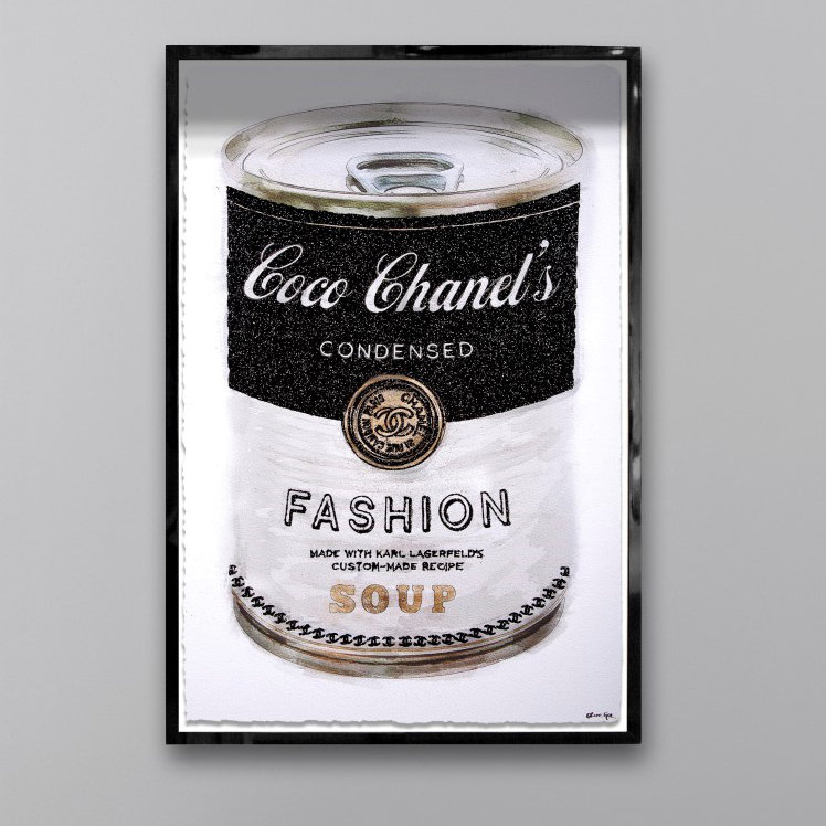 Fashion Soup - Impression sur toile, H 37,25 po x l 25,25 po, Boîte-cadre noire