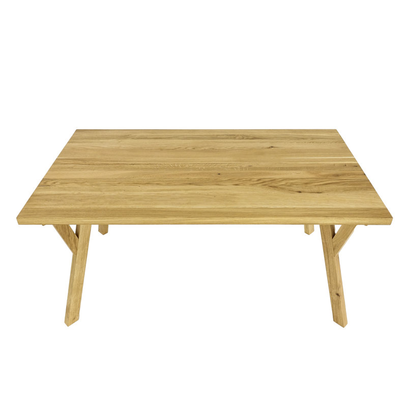 Dolins Oak Solid Wood Dining Table, Natural Oil, 76cm H x 200cm L x 90cm W