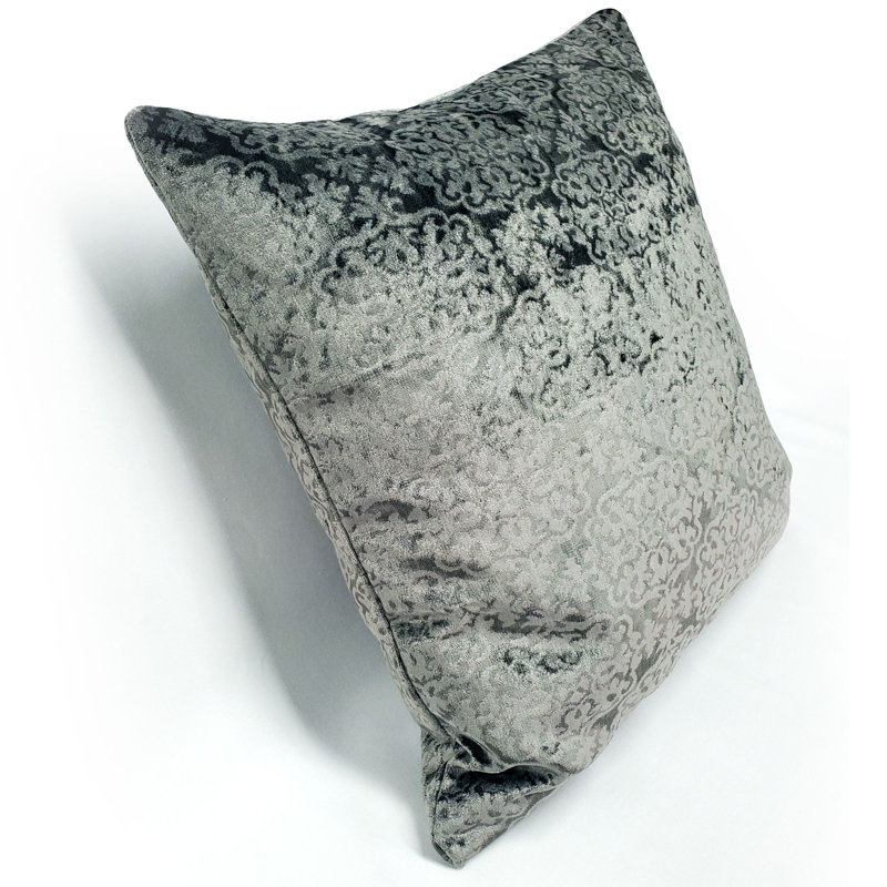 Coussin Artemis, 20 po x 20 po, polyester, Gris étain