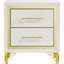 4 chambres pour grand lit, lit beige, commode blanche et table de chevet - grand lit classique, construction sculptée, miroir