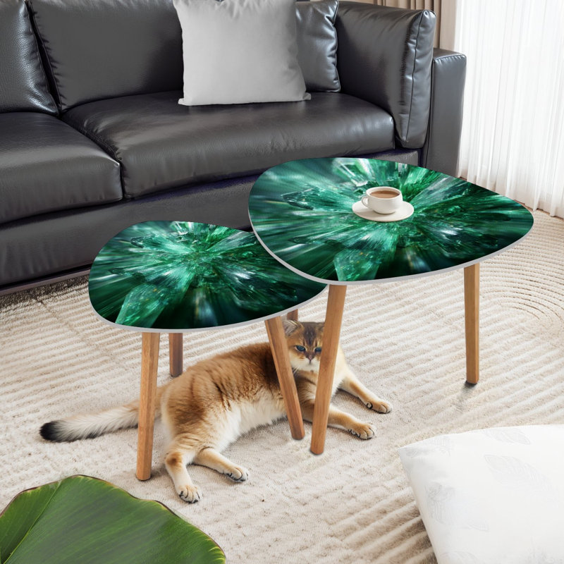 Ensemble de 2 tables basses gigognes Triangle