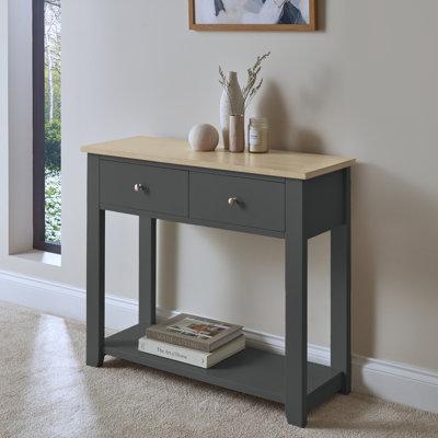 Kohen Solid Wood Top Console Table