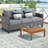 Wicker Outdoor Patio Sofa with Cushions-100784293