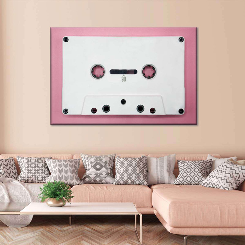 Cassette blanche - impression sur toile tendue, H 26 po x l 39 po x P 1,25 po