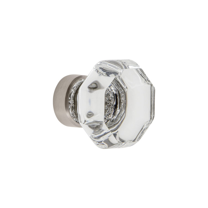 Chambord Geometric Knob, Satin Nickel