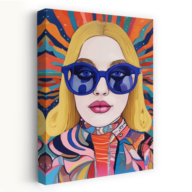Contemporary Art Bold Contemporary Modern Portrait Art by Uma Gokhale - Wrapped Canvas Print, 91.44 cm H x 60.96 cm W
