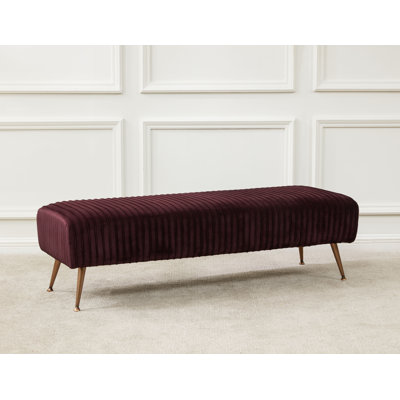 Velvet Upholstered Bench