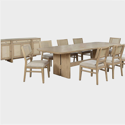 Kimpton Beige Oak 10-piece Wood Dining Set with Sideboard