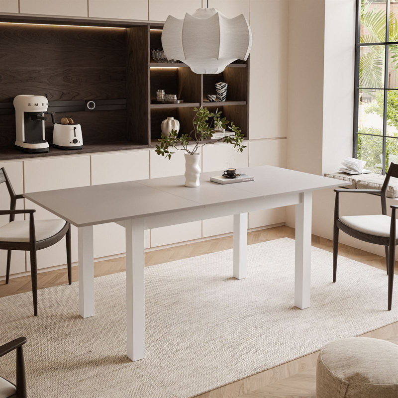 Extendable table ARTON 140 cm, White, Cashmire