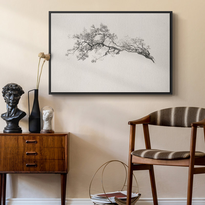 Toile tendue avec châssis rétro X, Black Floater Framed Canvas, H 27 po x l 41 po x P 2 po