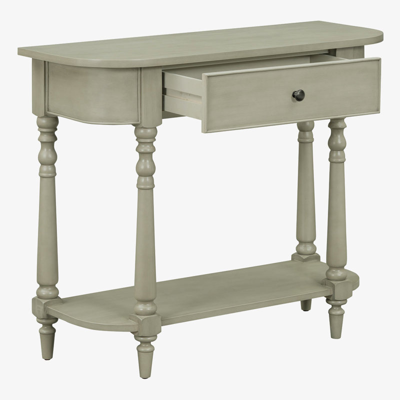 36"Wide 2-Drawer Chest with Open Shelf, Gray