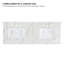 Comptoir de meuble-lavabo double 60 po avec trous pour robinet de lavabo Arbios-92756959