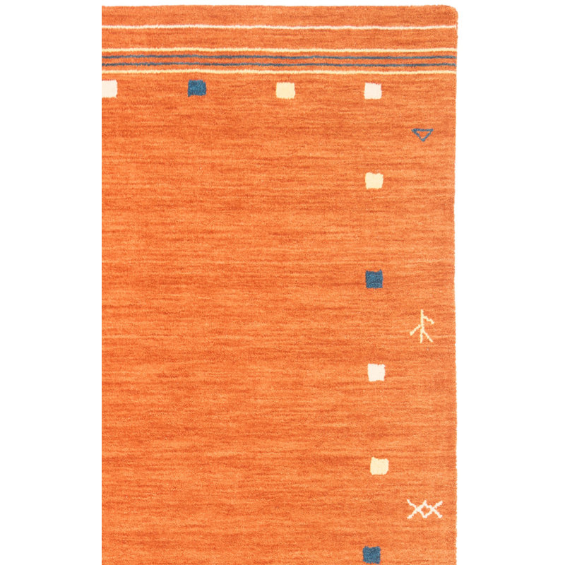 Tapis rouille en laine Danette, Tapis de couloir 2 pi 3 po x 8 pi