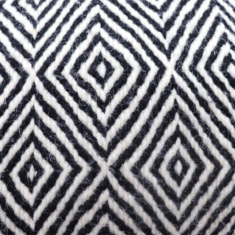 Housse de coussin Shadoui, Beige / noir géométrique 2