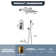 10inch 3 Function Wall Mount Complete Rainfall Shower System with Rough in-Valve