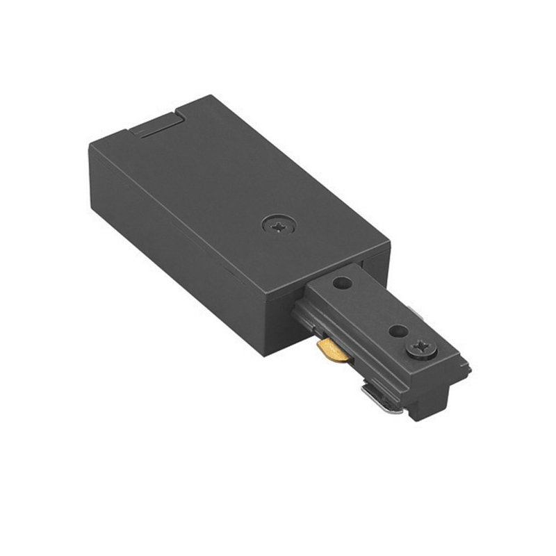 Straight Line I Live End Connector, Black, Lightolier Series