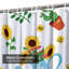 Rideau de douche imperméable à motif floral avec 12 crochets-274575098
