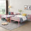 Lit superposé simple au-dessus de métal Pink-1698464107