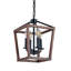 Lustre 4 lumières en fer et cage en fer brossé, longueur réglable