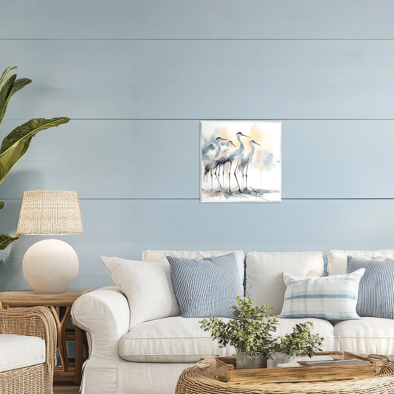 Plaque murale «Coastal Serenity Sea Birds» par Sally Kaye Barlow / Makaio Design