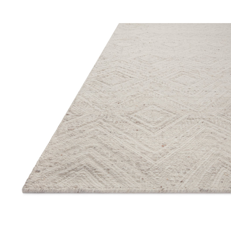 Tapis ivoire / galet Loloi Rupini, Rectangle 11 pi 6 po x 15 pi
