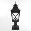 Lampadaire d'extérieur, luminaire de lampadaire, lanterne avec base de pilier, noir texturé, convient aux jardins, aux cours ou aux entrées