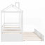 Lit simple avec lit gigogne (blanc) - peu encombrant Lit en bois durable