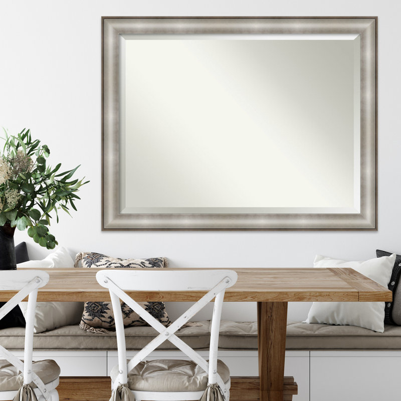 Dyana Flat Wall Mirror, 35" x 45", Silver