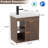 20" Wall Mounted Small Bathroom Vanity with Integrated Sink Top, Faucet, Drain-320997203