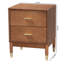 Table de chevet 2 tiroirs Baxton Studio Mandoline Mid-Century