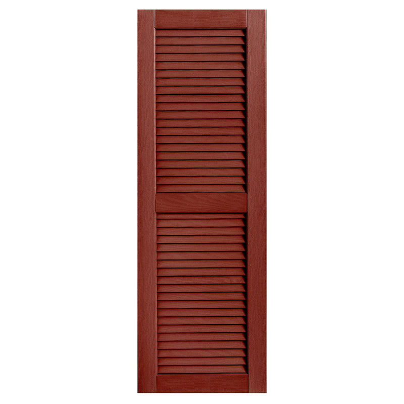 Paire de volets à persiennes droites, 67 po, Rouge, 16 po