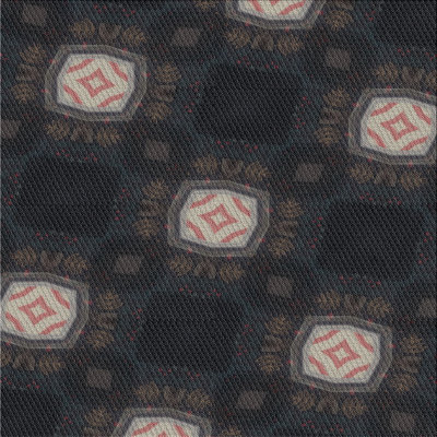 Tapis décoratif géométrique noir