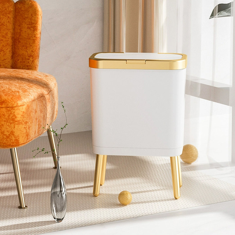 PP Manual Lift Waste Bin - 15L, White