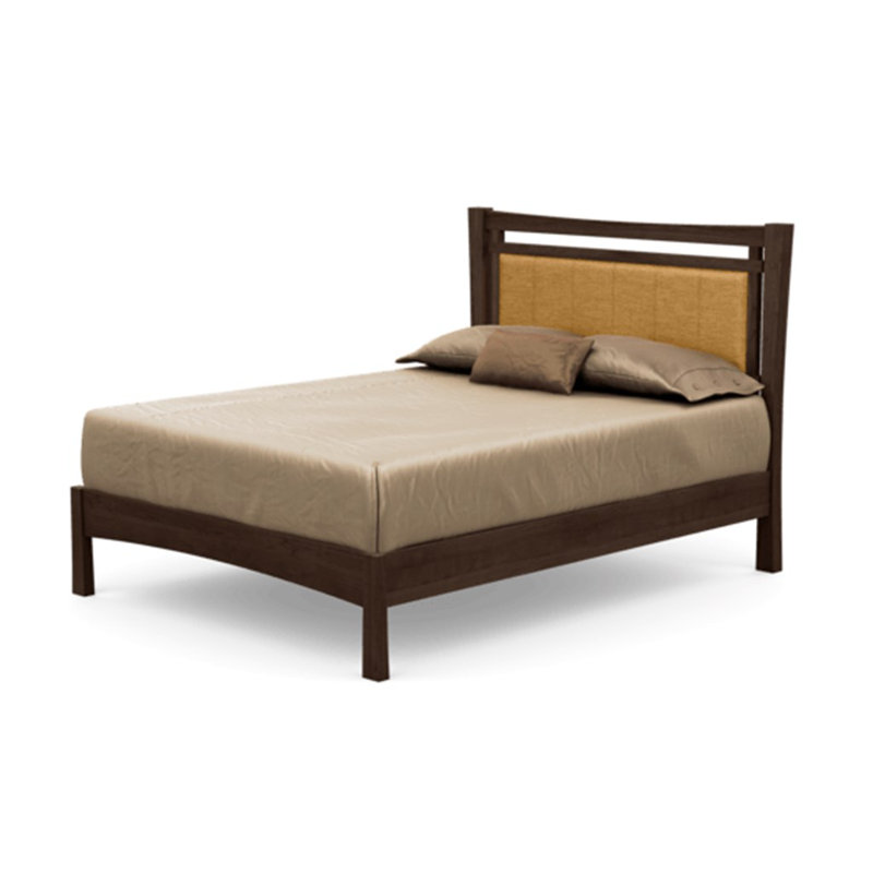 Monterey Upholstered Bed, King, Ebony, Autumn Cherry