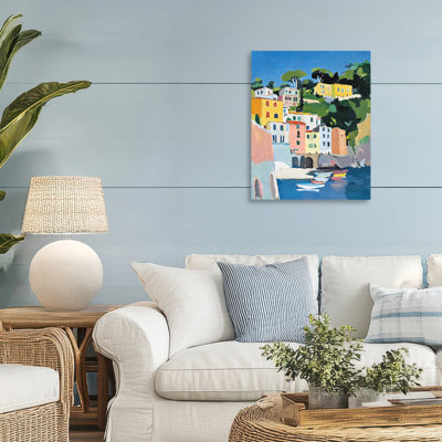 «Coastal Italian City Buildings Canvas», conception par Riley B