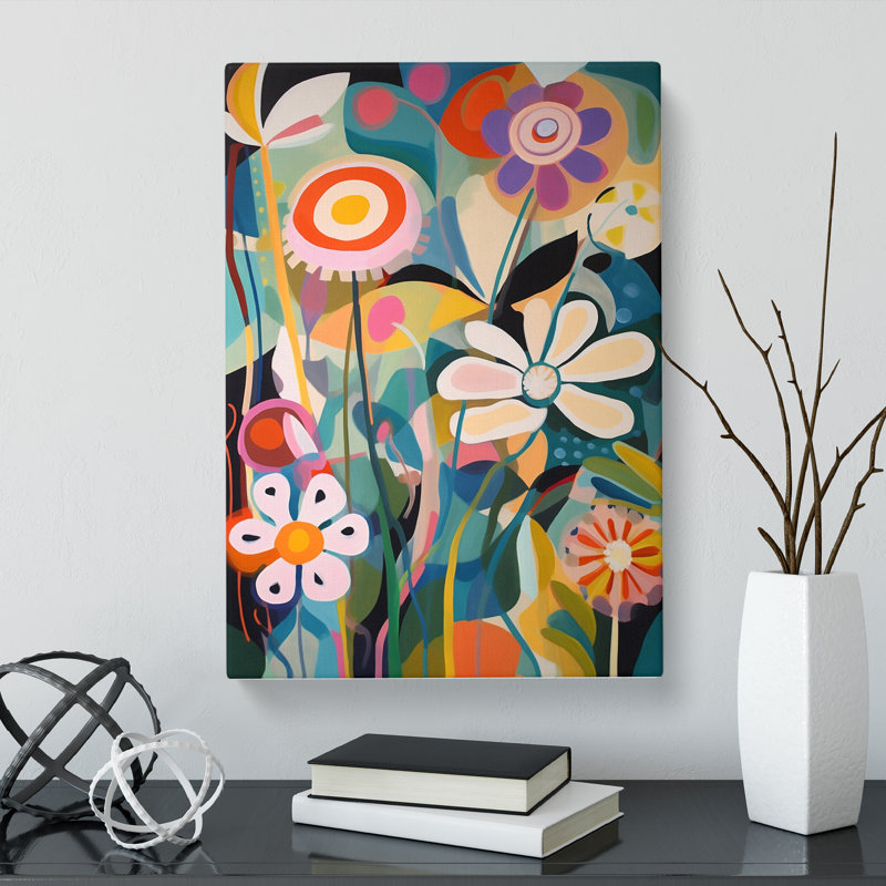 Contemporary Orphism Flowers Vol.9 - Wrapped Canvas, 50cm H x 35cm W x 3cm D