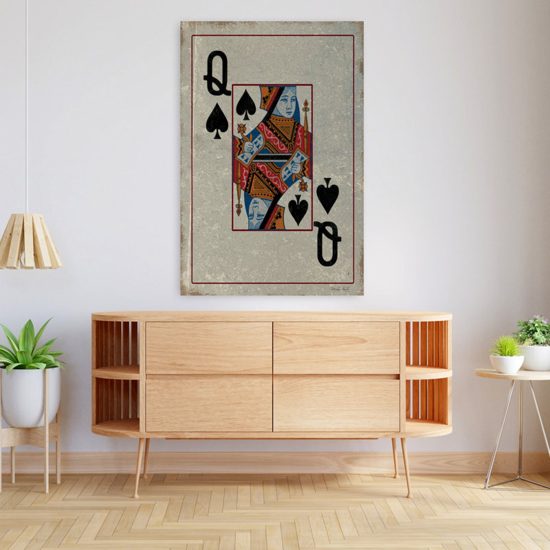 «Queen of Spades», art contemporain abstrait, H 48 po x l 32 po