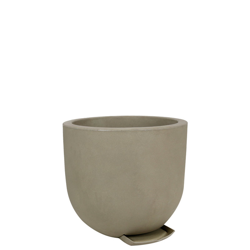Pot à fleurs rond de 19,7 pouces Petar ECOBO, utilisation intérieure et extérieure Decora, H 13,8 po x l 15,7 po x P 15,7 po